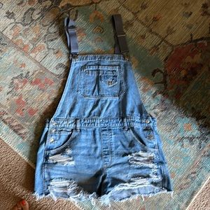 American Eagle denim overalls!